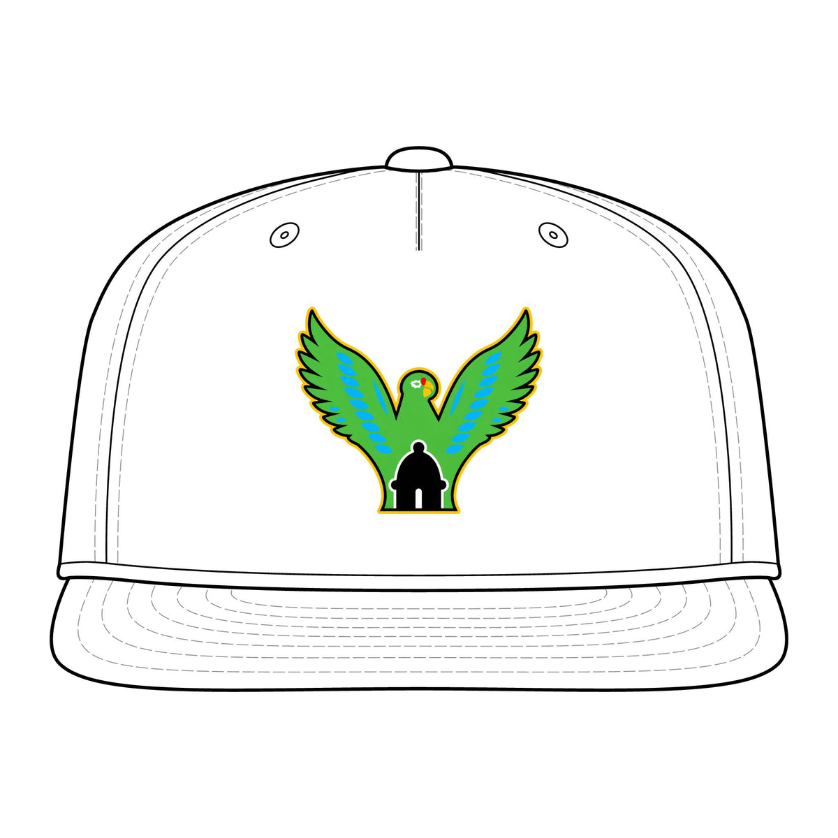 Snapback Hat – Green Winged Dove Logo Cap